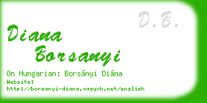 diana borsanyi business card